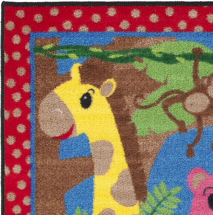 Flagship Carpets Kids and Baby Non Slip Area Rug for Home Learning or Classroom Carpet, Playroom or Kids Bedroom Mat, 3' x 5', Cutie Jungle