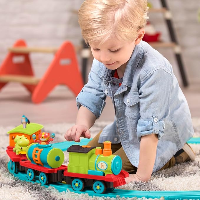 B. toys- Critter Express- Train Set – Musical Train – Lights & Sounds – Classic Toys for Toddlers, Kids – 2 Years +