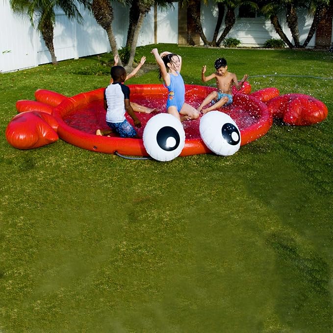 BigMouth Inc Splash Pad Sprinkler Water Toy for Kids, Outdoor Summer Backyard Spray Game for Toddlers - Crab