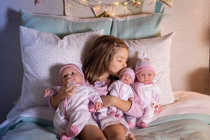 JC Toys La Baby Caucasian 20-inch Small Soft Body Baby Doll | Washable |Removable Pink Floral Outfit w/ Hat, Pacifier & Magic Bottle | for Children 12 Months +