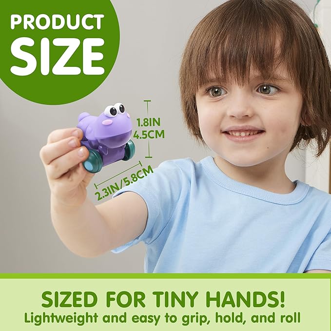 JOYIN Animal Cartoon Cars, Soft Rubber Toy Car Set, Mini Vehicles, Bath Toy Car for Toddlers, Gift for Boys and Girls Christmas Birthday, Summer Beach and Pool Activity, Party Favors for Kids