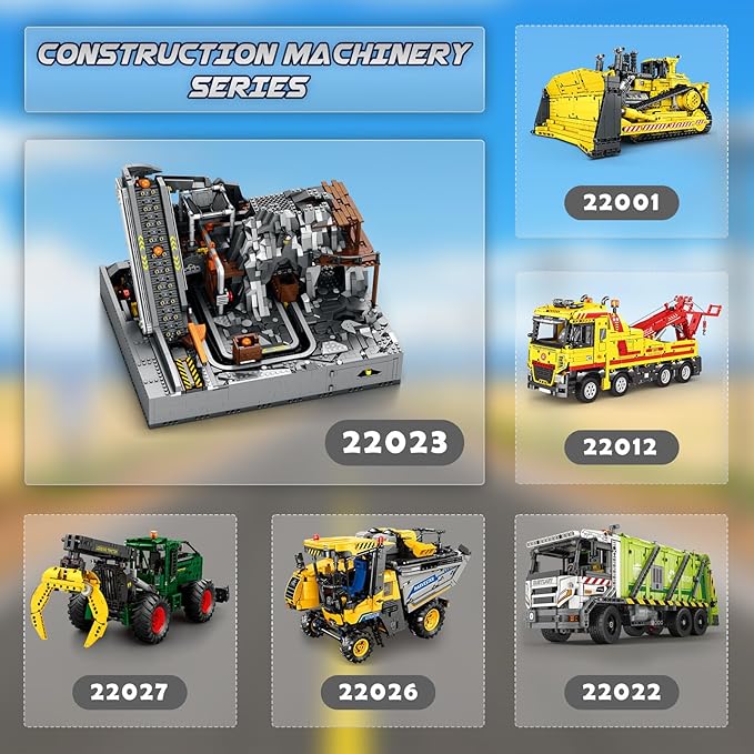 Electric Mining Machine Building Set with Dual Motors and GBC Balls, Technic Construction Toy Sets 22023, STEM Toy for Kids 14+, Adults & Engineers, Challenging Construction Vehicle Gift