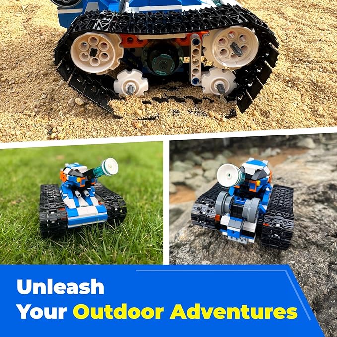 Robot J 6-in-1 Robot Building Kit, APP Remote Control STEM Coding Toys, Educational Gifts for Boys Girls Kids Ages 7-12, 4 Control Modes (480 Pieces)