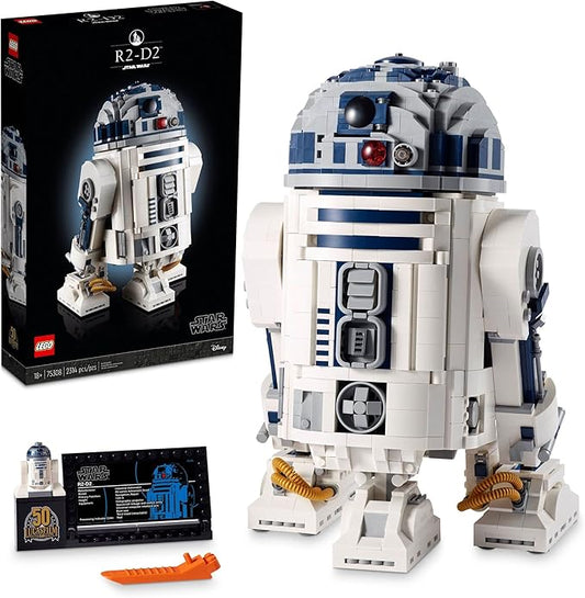 LEGO Star Wars R2-D2 Building Set - Collectible 3D Puzzle for Adults, Ages 18+ - Display for Room or Office Desk - Info Plaque Included - Gift Idea for Fans - 75308