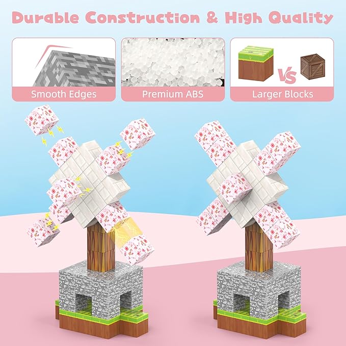 Magnetic Blocks 108PCS Magnetic Building Blocks for Girl 6-8 with 6 Animal Toys, Magnetic Building Blocks Toddler Toys for 6+ Year Old Boys & Girls, Creative Kids Games Kids Toys