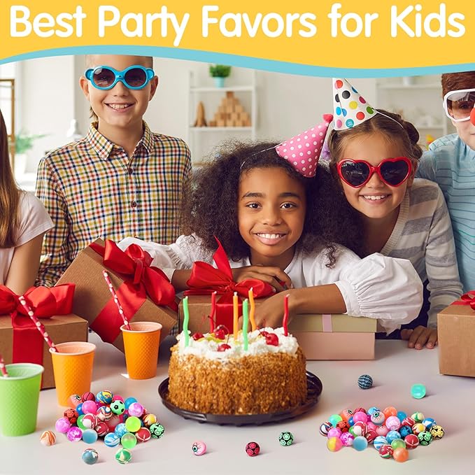 500 Pieces Bouncy Balls in Bulk 25 Mm/ 1 Inch Rubber High Bouncing Balls for Kids Colorful Bouncy Ornament for Kids Party Favors Prizes Gift Vending Machines Outdoor Activities