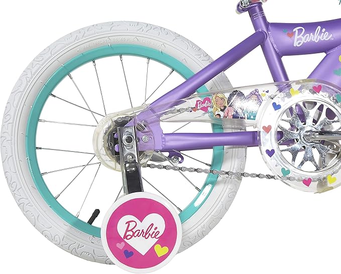Dynacraft Barbie 16" Children's Bike Fun and Stylish Design, Sturdy and Durable, Perfect for Kids Learning to Ride, Easy to Assemble, Ideal for Young Riders