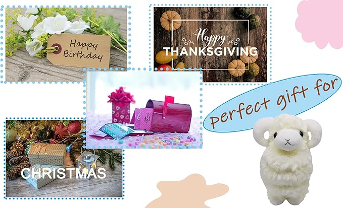 BABOLI Cuddly Sheep Stuffed Animal Adorable Fluffy Plush Sheep Toy Super Soft and Cute Lamb Doll Pretty Sweet Gifts for Kids Boys and Girls Present for Birthday or Party 10 Inches