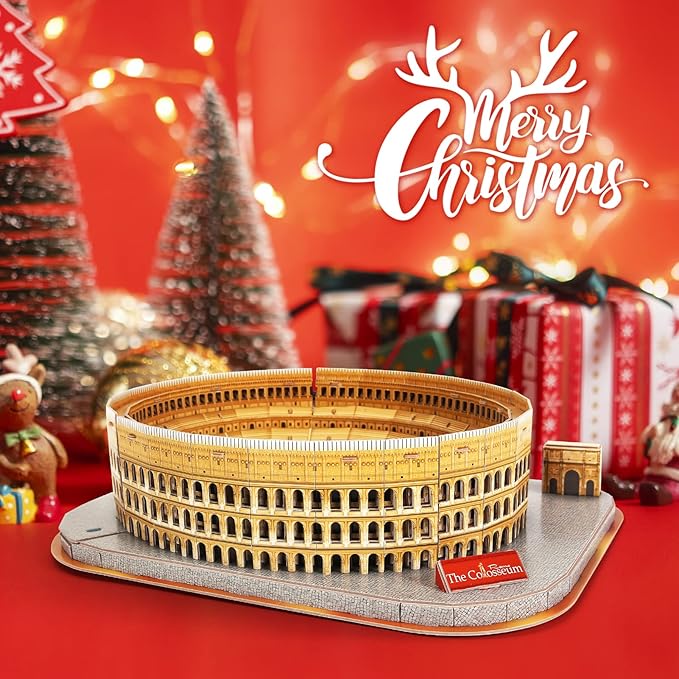 CubicFun 3D Puzzle - Puzzles for Kids Ages 8-10 - National Geographic Italy Rome Colosseum Birthday Toys for Girls & Boys - Art STEM Projects for Kids Ages 8-12 - Classroom Decorations, 131 Pieces