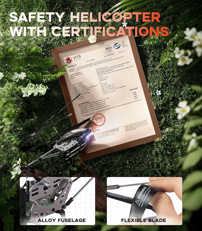 SYMA RC Helicopter Toy,RC Helicopter with 16Mins(2 Batteries),Altitude Hold,One Key Take Off/Landing,3.5 Channel,Gyro Stabilizer,RC Airplane Toys for Kid Boy Girl Playing Indoor