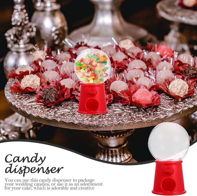 Amosfun 24pcs Mini Gumball Machines Plastic Candy Bank Twist Candy Bean Vending Machine Dispenser Easter Day Party Supply 2.79 X 2.75 X 1.37 Inches