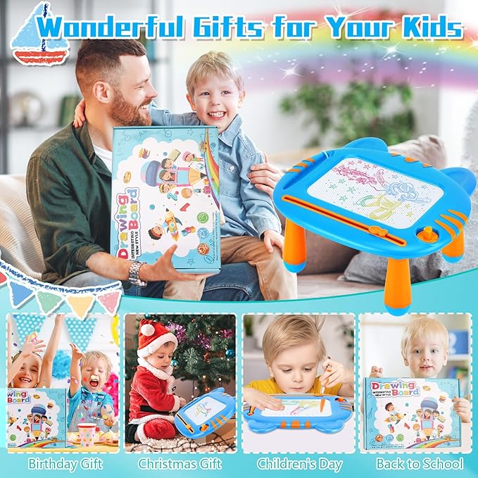 Magnetic Drawing Doodle Board for Toddler 1-3,Toddler Toys for 1 2 3 Year Old Boys Girls,Learning Educational Baby Kids Toys for Boys and Girls 18 Months,Christmas Birthday Gifts
