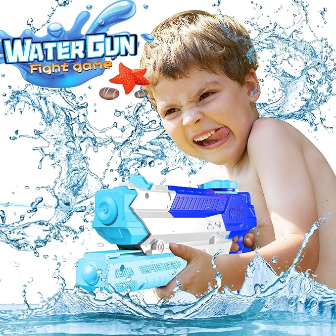 Water Guns for Kids Adults, 4 Pack 400CC/40ft Long Range High Capacity Squirt Guns Toy, Pool Toys Water Toys for Swimming Pool Beach Sand Outdoor, Summer Gifts for Boys Girls