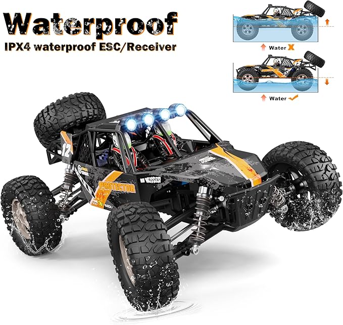 HAIBOXING Remote Control Car,1:12 Scale 4x4 RC Cars Protector 38+ KM/H Speed, 2.4G All-Terrain Off-Road Truck Toy Gifts for Boys and Adults Included Two Rechargeable Batteries Provide 40+ Min Playtime
