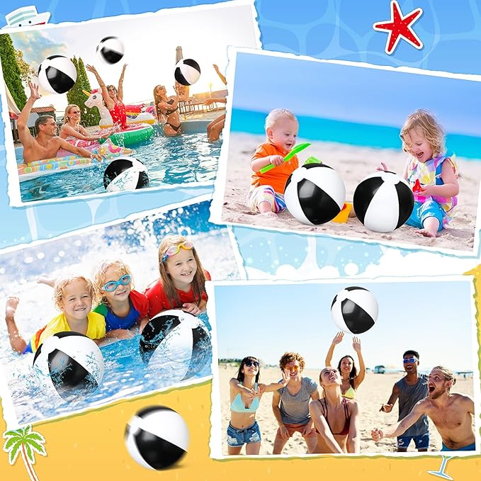 Zhanmai 60 Pack 12 Inch Inflatable Beach Balls Bulk for Party Favors for Boys and Girls Pool Beach Ball Water Game Toys Birthday Decorations(Fresh Color)