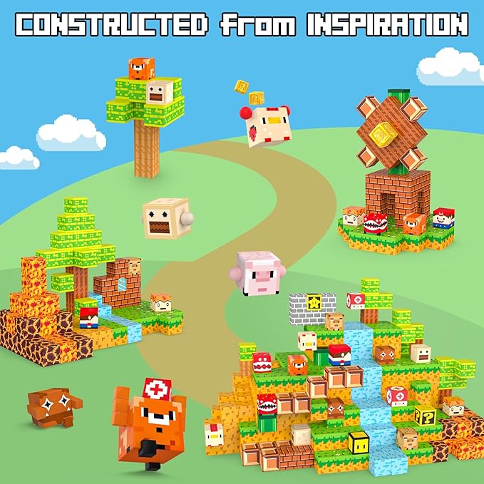 Fuwidvia Magnetic Blocks - 100PCS Magnets Cubes, Magnetic Building Blocks STEM Montessori Sensory Toys for 3 4 5 6 7 8-13 Year Old Boys Girls Birthday for Kids