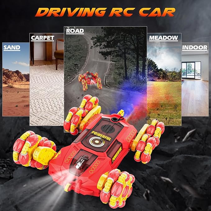 8WD Gesture Sensing RC Stunt Cars, Remote Control Cars, Christmas Birthday Toys Gifts for Kids 8 9 10 11 12 Year Old Boys Girls, Transform Drift Off Road Vehicle