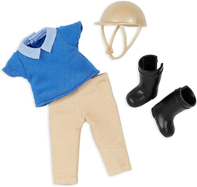 Lori Dolls – Brian & Barnaby – Mini Boy Doll & Toy Horse – 6-inch Doll & Dark Bay Thoroughbred Horse – Set with Clothes, Animal & Accessories – Playset for Kids – 3 Years +