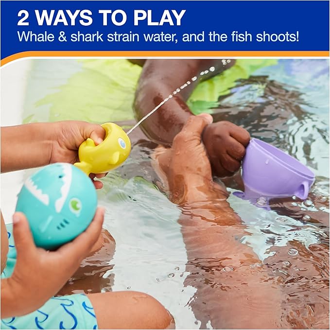 SwimWays Nesting Fish Water Toy, Kids Pool Accessories & Swimming Pool Toys, 3-in-1 Fish-Themed Pool Toys for Kids Ages 3 & Up