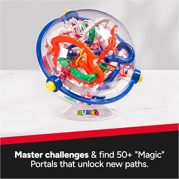 Rubik’s Cube, Rubik’s Tracks 150 3D Gravity Maze & 3D Puzzle Game with 150 Obstacles, Challenging Problem-Solving Brain Teaser, Fidget Toy & Sensory Puzzle for Adults, Teens & Kids, for Ages 8 & Up