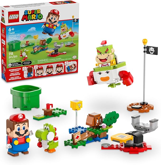 LEGO Super Mario Adventures with Interactive Mario, Bowser Jr.’s Clown Car Playset Vehicle, Yoshi Toy, Mario Playset, Nintendo Toy Gift for Boys, Girls and Gamers Ages 6 and Up, 71439