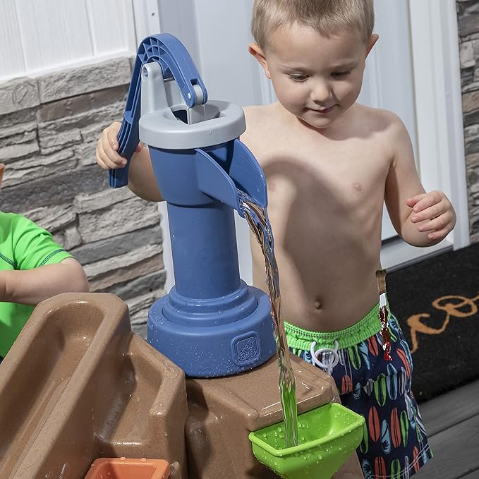 Step 2 Pump & Splash Discovery Pond Water Table, Kids Water Sensory Activity Pool, Summer Outdoor Toys, 10 Piece Toy Accessories, For Toddlers 2+ Years Old