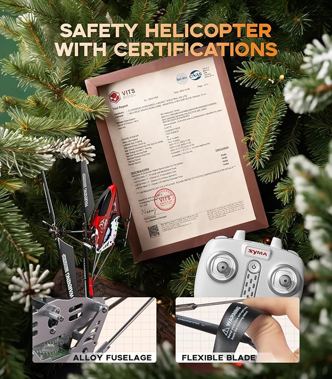 SYMA S107H-E RC Helicopter for Kids and Beginners, Remote Control Helicopter with Altitude Hold, 2 Speed Modes, Whole Alloy Toy for Boys Girls Indoor Outdoor Gift