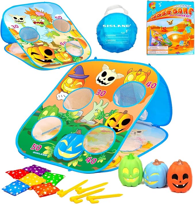 5-in-1 Bean Bag Toss Game for Kids, Animal Corn Hole Outdoor Toy for Toddler, Outside Yard Party Lawn Backyard Games Birthday Gift for Boy Girl Age 3 4 5 6 7 8