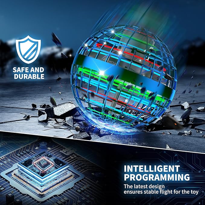 2025 AI Flying Orb Ball Toys, Galaxy Cosmic Globe Boomerang Hover Ball, Hand Drone Orbit, Galactic Fidget Spinning, Birthday Cool Stuff for 6 7 8 9 10+ Year Old Boys Girls Teens Outdoor