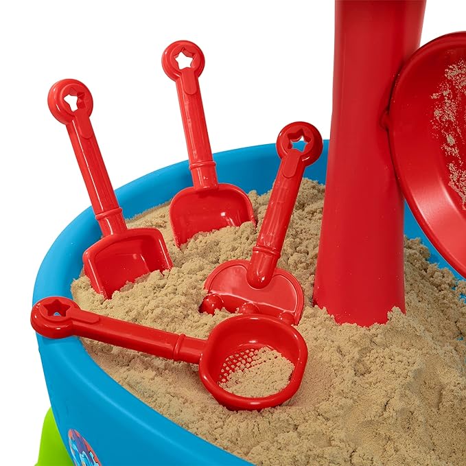 Disney Mickey Mouse Water Table by Delta Children| 3-Tier Water Play Table with 11-Piece Toy Set | Water Sensory Table + Summer Beach Toys for Outside Backyard for Toddlers Ages 2+, Blue