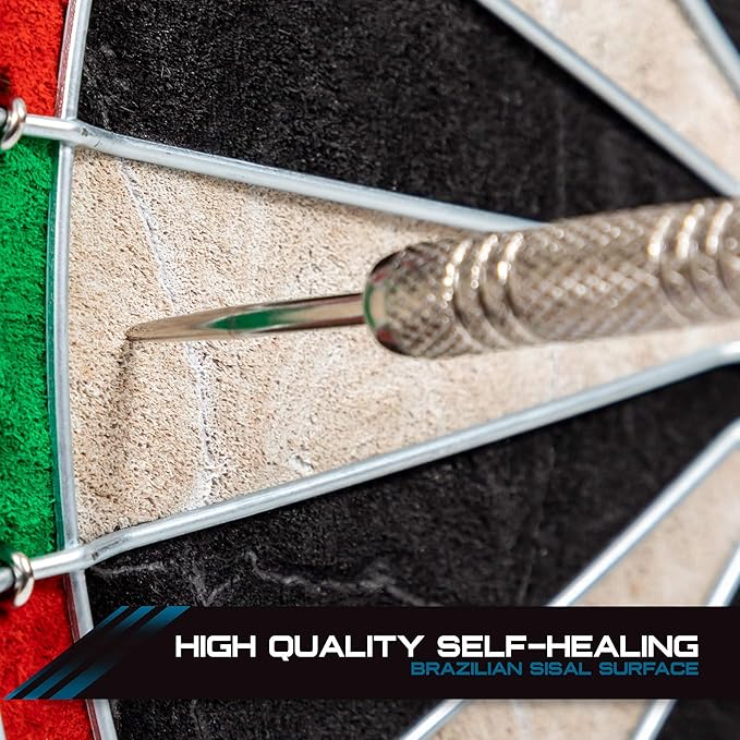 EastPoint Sports Bristle Dartboard Sets, High-Density Self-Healing Sisal Fibers, Easy-to-Mount Board - Perfect for Family Game Room, basements, bar, Man cave, or Garage