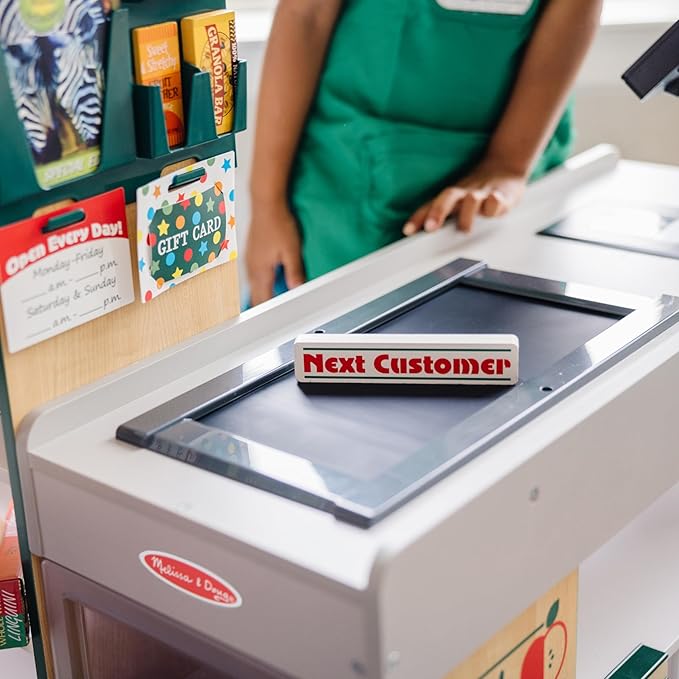 Melissa & Doug Freestanding Wooden Fresh Mart Grocery Store - FSC Certified