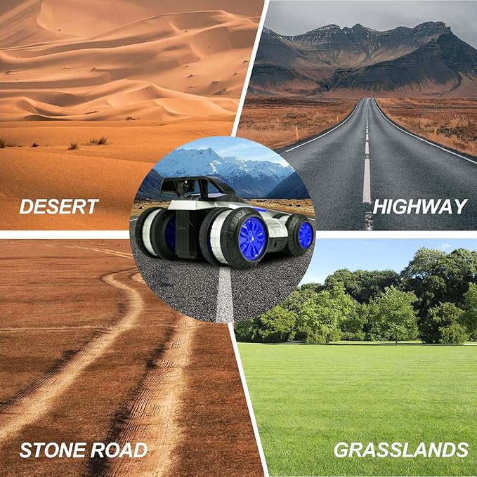 RC Drift Car with 360° Rotating Stunt Vehicle, High-Speed Drift RC Stunt Deformation Car, 2.4GHz 4WD Plasma Cars with Lights & Music, RC car Anti-Gravity Drift & Spin for 6-12 Years Boys