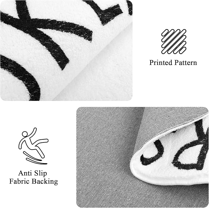 SHACOS Ultra Soft Round ABC Rug 4 Ft Fluffy Washable for Toddlers Baby Crawling Kids Room Playroom Nursery Non Slip Alphabet Educational Classroom Carpet