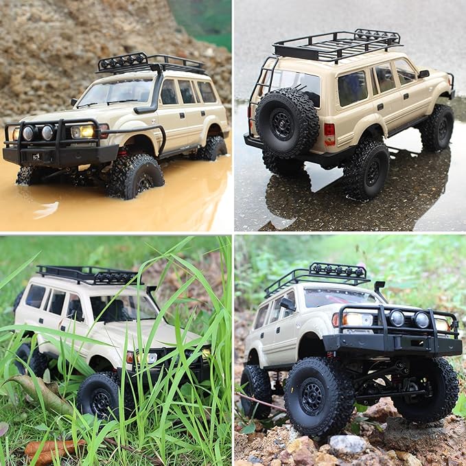 Remote Control Truck for LC80 Model, Rc Truck 4WD SUV RC Rock Crawler 4x4 Off Road Vehicle Car with Snorkel Hood&Luggage Rack Kids Hobby Toy RC Crawler