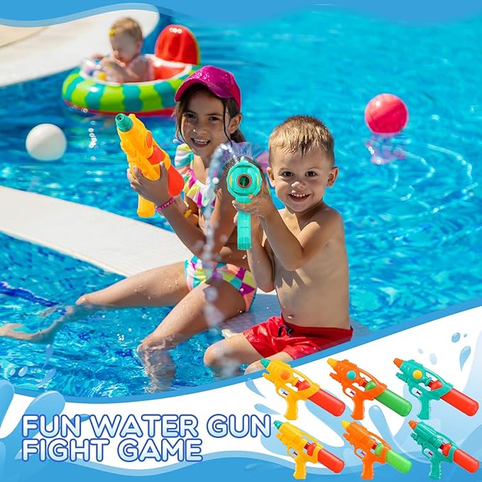 18 Pcs Large Water Guns for Kids Adults Long Range Water Pistol Toy Blaster Squirters Guns for Summer Outdoor Swimming Pool Beach Sand Fighting Play