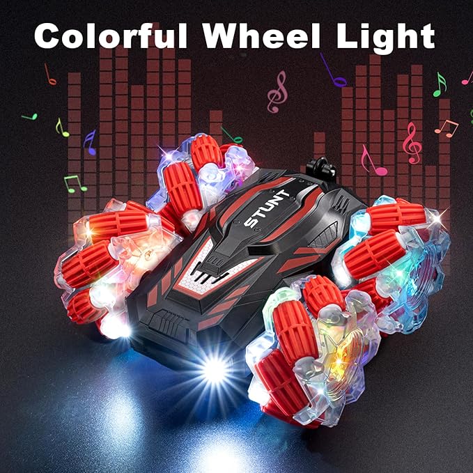 Gesture Sensing RC Stunt Car, Best Birthday Gifts for Kids,Double-Sided 360° Flips RC Cars for Boys Age 6-12 8-12 Birthday Gifts Toy Cars,4WD Transform Off Road for Rotating