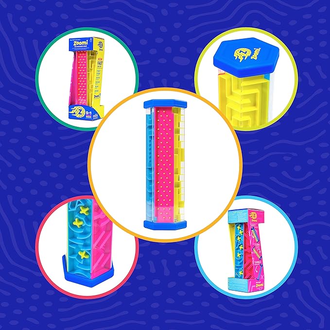 Mobi Zoomi Hexagon Maze Puzzle Game - 3D Hexagon Maze Gravity Ball Game for Toddlers and Kids, Brain Teaser Puzzles, Fidget Toy for Motor Skills and Coordination - Toddler Toys for Ages 4+