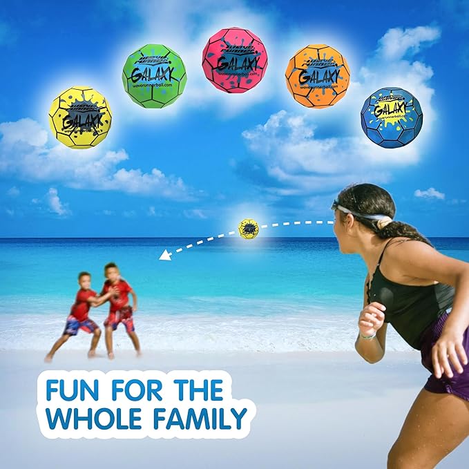 Wave Runner Galaxy Bounce Ball - Revolutionary Water Balls for Pool and Beach Fun, Ultimate Skipping and Bouncing Ball Pool Toy, Endless Summer Fun for Teens, Boys, Girls