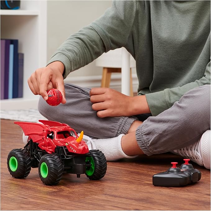 Monster Jam, Bakugan Dragonoid Remote-Control Monster Truck, Kids Toys for Boys and Girls Aged 4 and Up, 1:24 Scale