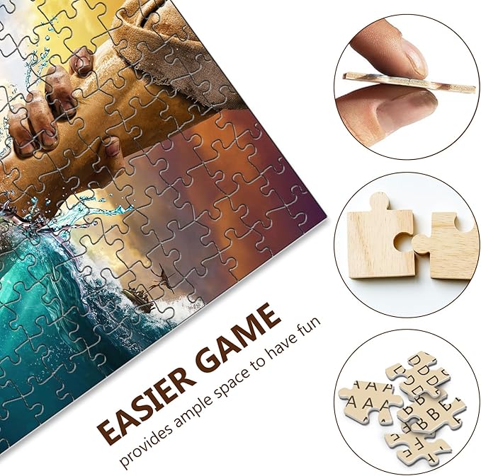 Christian Puzzles for Adults 1000 Pieces Jesus Hand of God Wooden Christian Puzzles Religious Christian Gifts for Men Women Kids