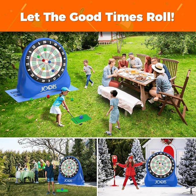 6.4ft Giant Inflatable Golf Dart Board with Air Pump & 20+ Games - Includes Game Manuals, Perfect Inflatable Games for Family Party, Giant Outdoor Yard Games, Backyard Golf Games, Carnival Games
