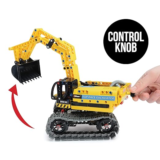 Top Race Stem Building Toys Building Set stem Kits for Boys Gift Toys for Boys Ages 6-14 Year Old and up, 2 in 1 Model Set Excavator Toy and Robot Toy 342 Pieces