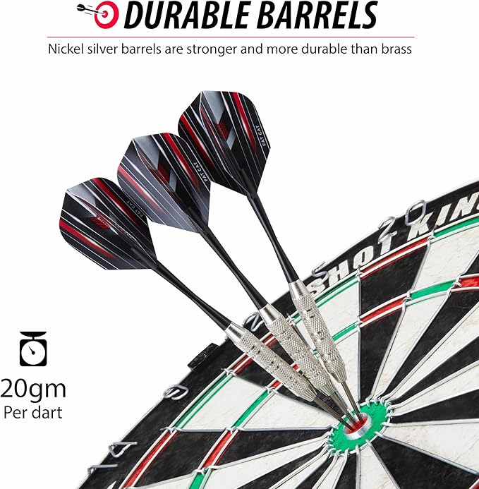 Fat Cat Darts Set in a Jar: Steel Tip Darts with Storage/Travel Container, 20 Grams (Pack of 15, 21 and 27 Darts)