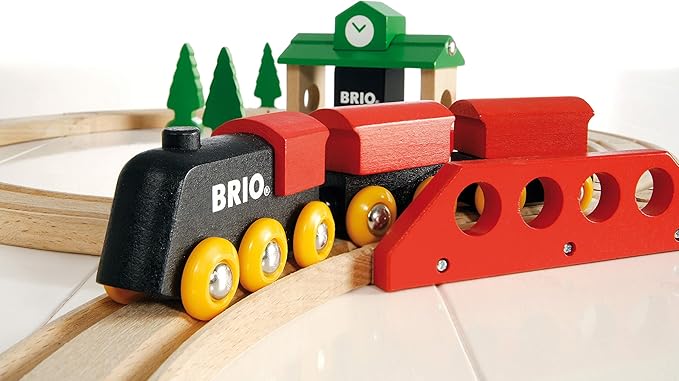 BRIO Classic Figure 8 Set - 22-Piece FSC-Certified Wood Train Set & Accessories - Includes Train, Depot, Trees, Tracks, & More - Compatible with All Sets - Fun Play for Kids Ages 2 & Up