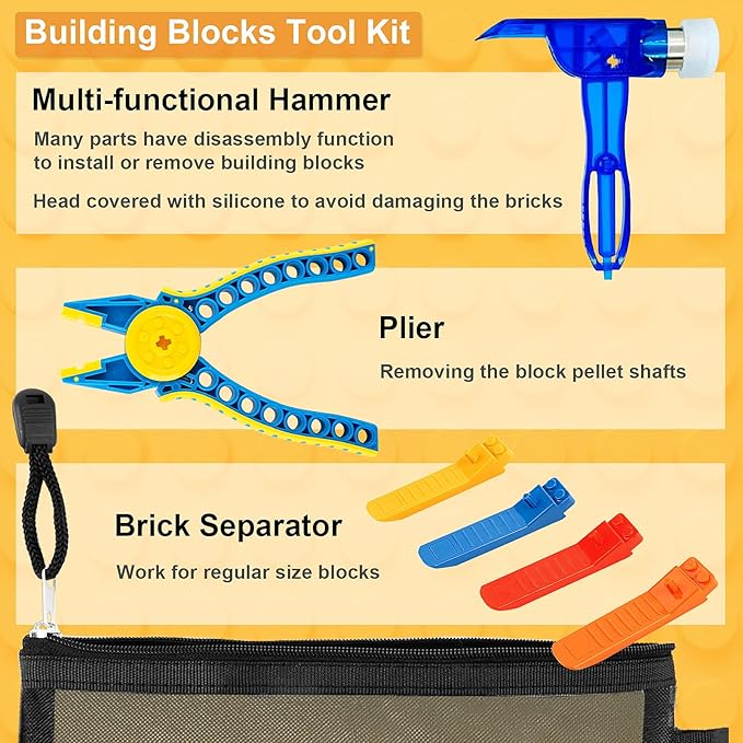 43pcs Power Function Motor Set for Lego Technic: 5 Motors (M/L/XL/Train/Servo), 2 Battery Boxes, IR Remote & Receiver, Control Switch, Cable, Building Block Tool Kit...Birthday Gift for Kids & Adults