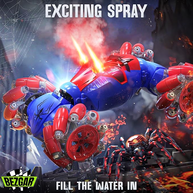 BEZGAR Gesture Sensing RC Stunt Car, Monster Truck Toys, Remote Control Monster Truck with Light, Spider Remote Control Car, Spider Toys for Boys, Remote Control Spider, Outdoor Toys for Kids