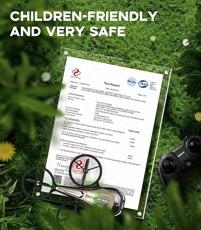 SYMA X990 Remote Control Helicopter, Aerobatic Airplane Toy for Kids, RC Drone with Altitude Hold and Safety Propeller Protection Cover,9 in Length