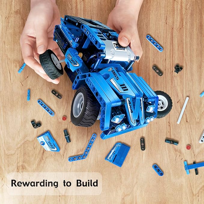 VERTOY Remote Control building Kits, STEM Toys for boys/Girls 6-12 Year Old, Educational Construction Set for Pickup Truck or Racing Car Model, best birthday Gifts for Kids Age 6 7 8 9 10-12