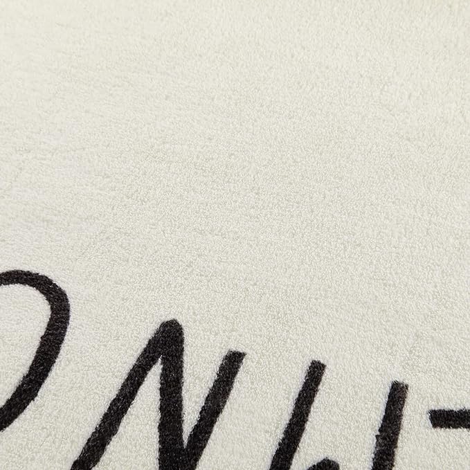 Topotdor Round Kids Play Rug Alphabet Nursery Area Rug Extra Large Soft Crawling Play Mat for Children Toddlers Bedroom (71 inch, Beige)